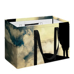 Wolf Howling At The Full Moon Print Utility Tote Bag