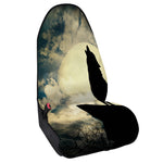 Wolf Howling At The Full Moon Print Waterproof Car Seat Cover