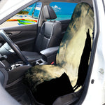 Wolf Howling At The Full Moon Print Waterproof Car Seat Cover