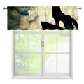 Wolf Howling At The Full Moon Print Window Valance