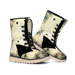 Wolf Howling At The Full Moon Print Winter Boots
