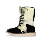 Wolf Howling At The Full Moon Print Winter Boots