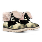 Wolf Howling At The Full Moon Print Winter Boots