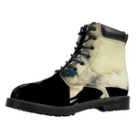 Wolf Howling At The Full Moon Print Work Boots