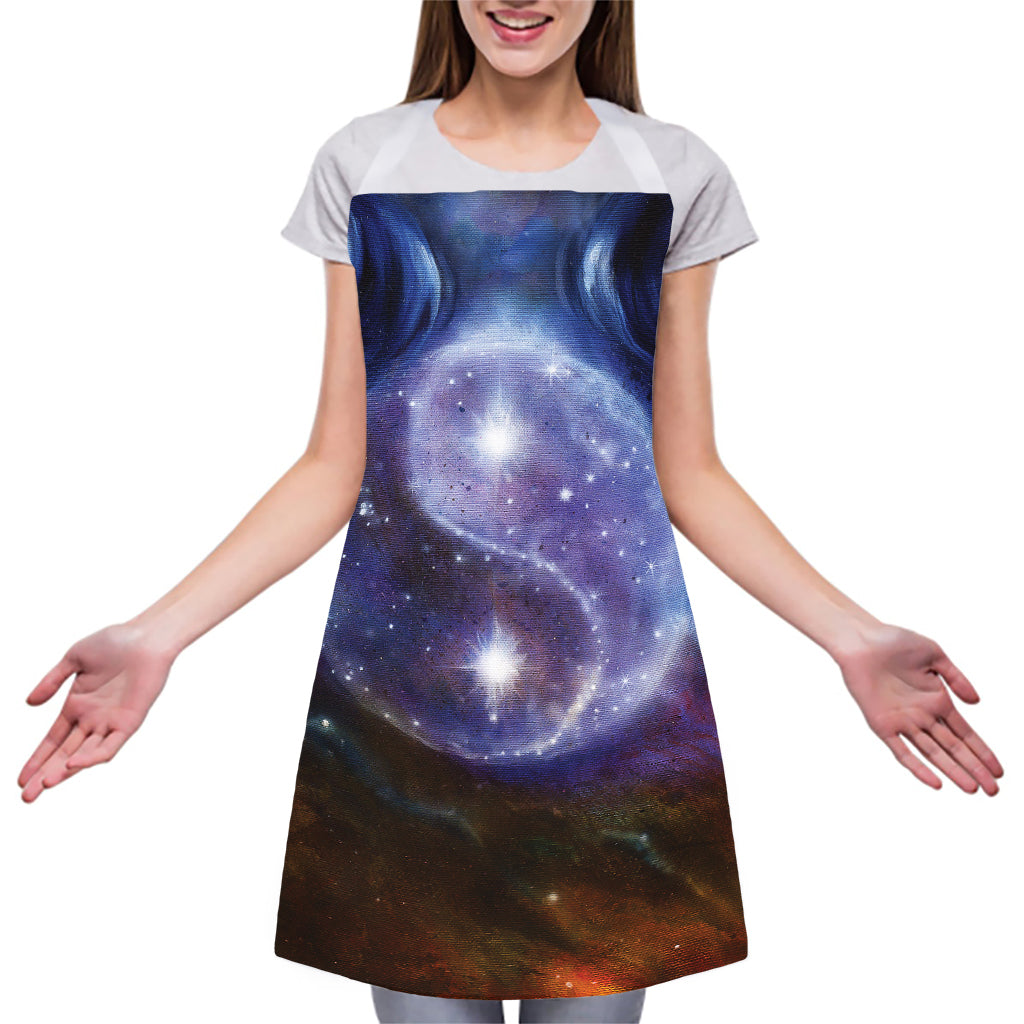 Woman Space Yin Yang Painting Print Adjustable Apron
