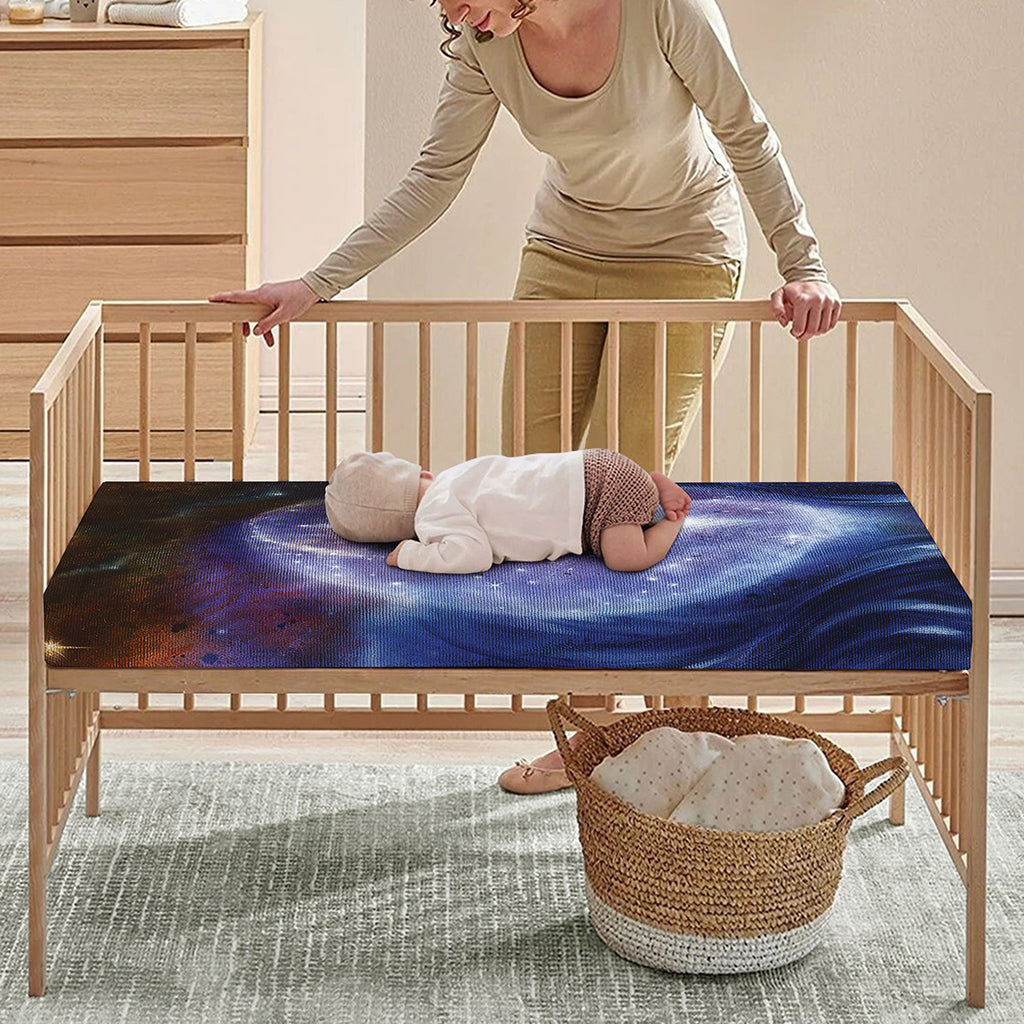 Woman Space Yin Yang Painting Print Baby Crib Sheet