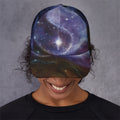 Woman Space Yin Yang Painting Print Baseball Cap
