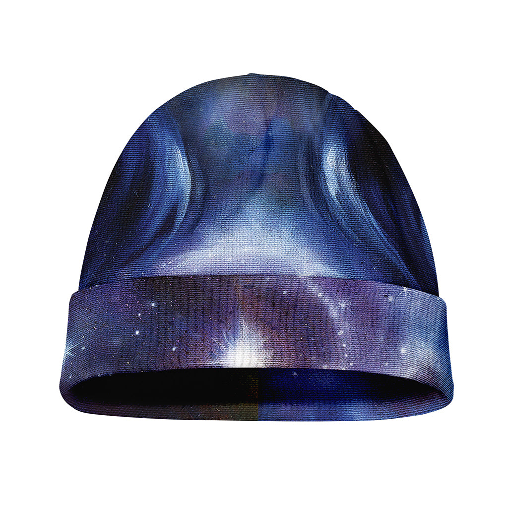 Woman Space Yin Yang Painting Print Beanie