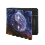Woman Space Yin Yang Painting Print Bifold Wallet