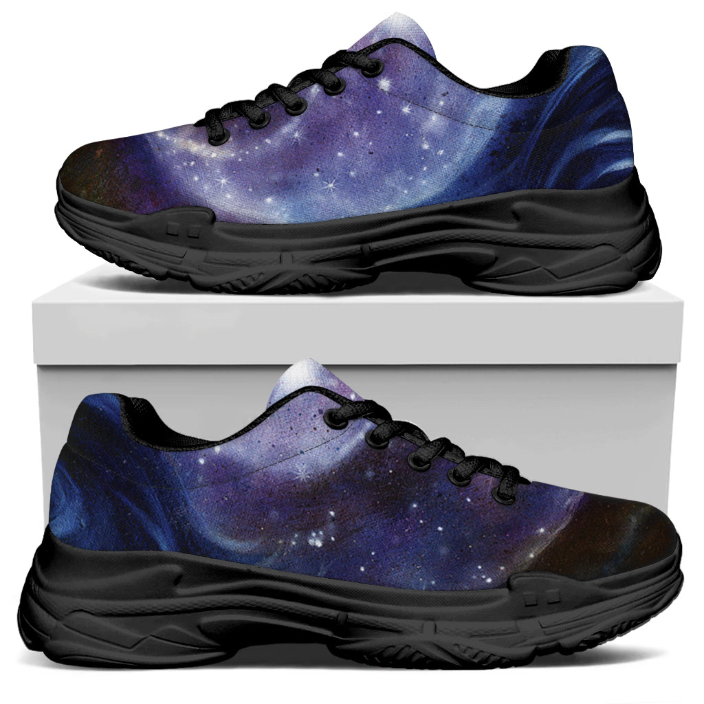 Woman Space Yin Yang Painting Print Black Chunky Shoes