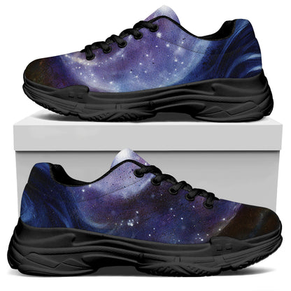 Woman Space Yin Yang Painting Print Black Chunky Shoes