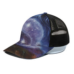 Woman Space Yin Yang Painting Print Black Mesh Trucker Cap