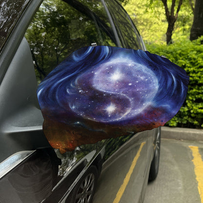 Woman Space Yin Yang Painting Print Car Side Mirror Covers