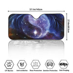 Woman Space Yin Yang Painting Print Car Windshield Sun Shade