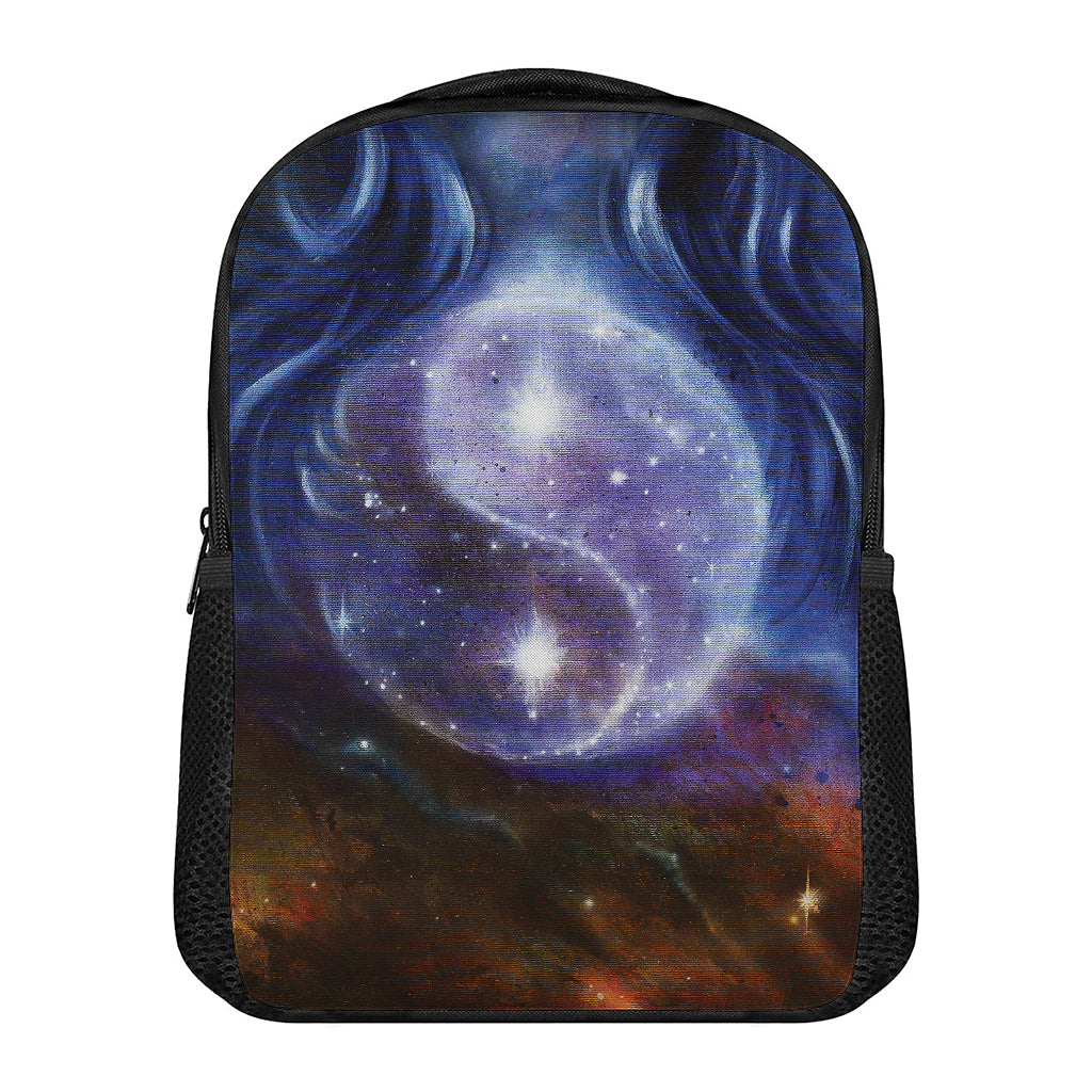 Woman Space Yin Yang Painting Print Casual Backpack