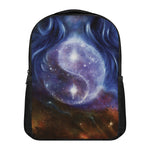 Woman Space Yin Yang Painting Print Casual Backpack