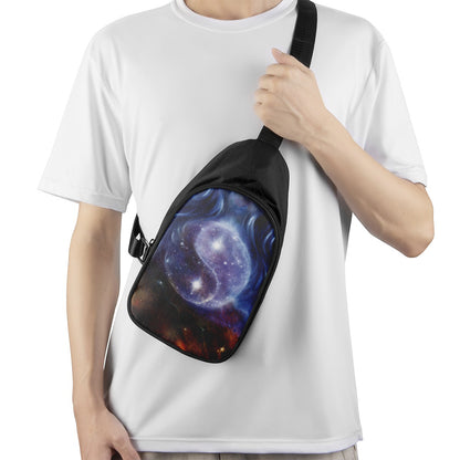 Woman Space Yin Yang Painting Print Chest Bag