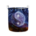 Woman Space Yin Yang Painting Print Collapsible Laundry Basket