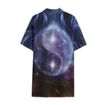 Woman Space Yin Yang Painting Print Cotton Hawaiian Shirt