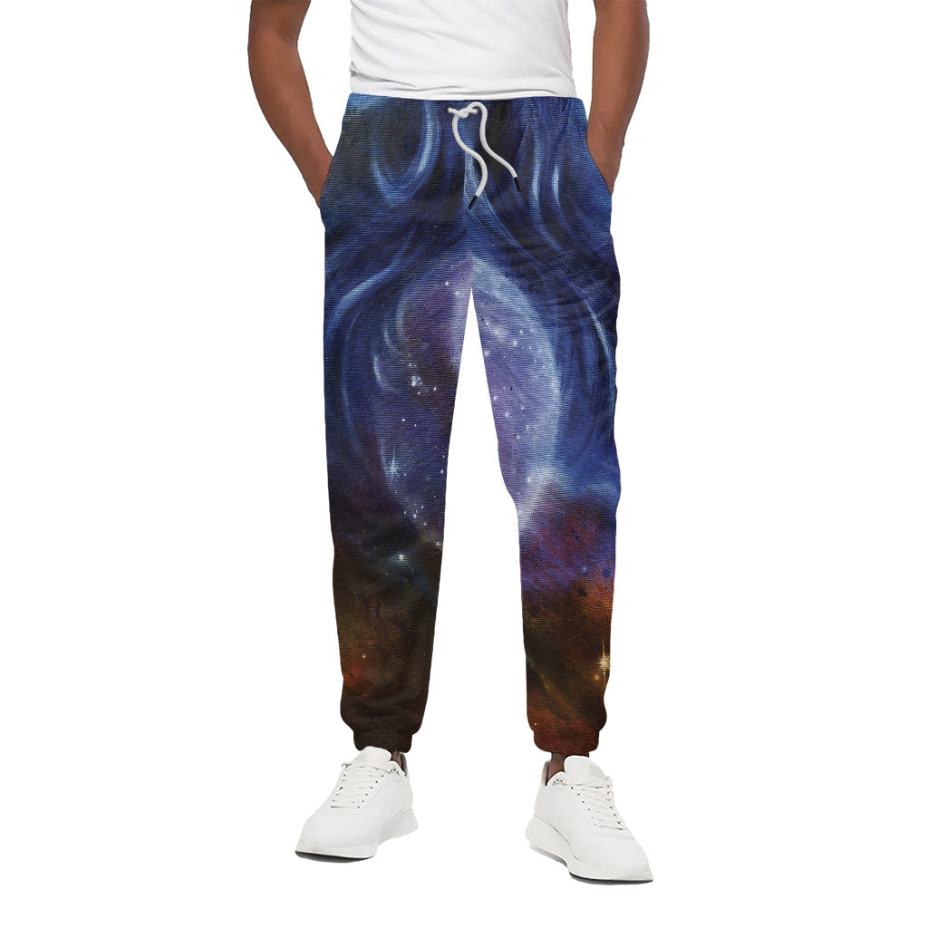 Woman Space Yin Yang Painting Print Cotton Pants