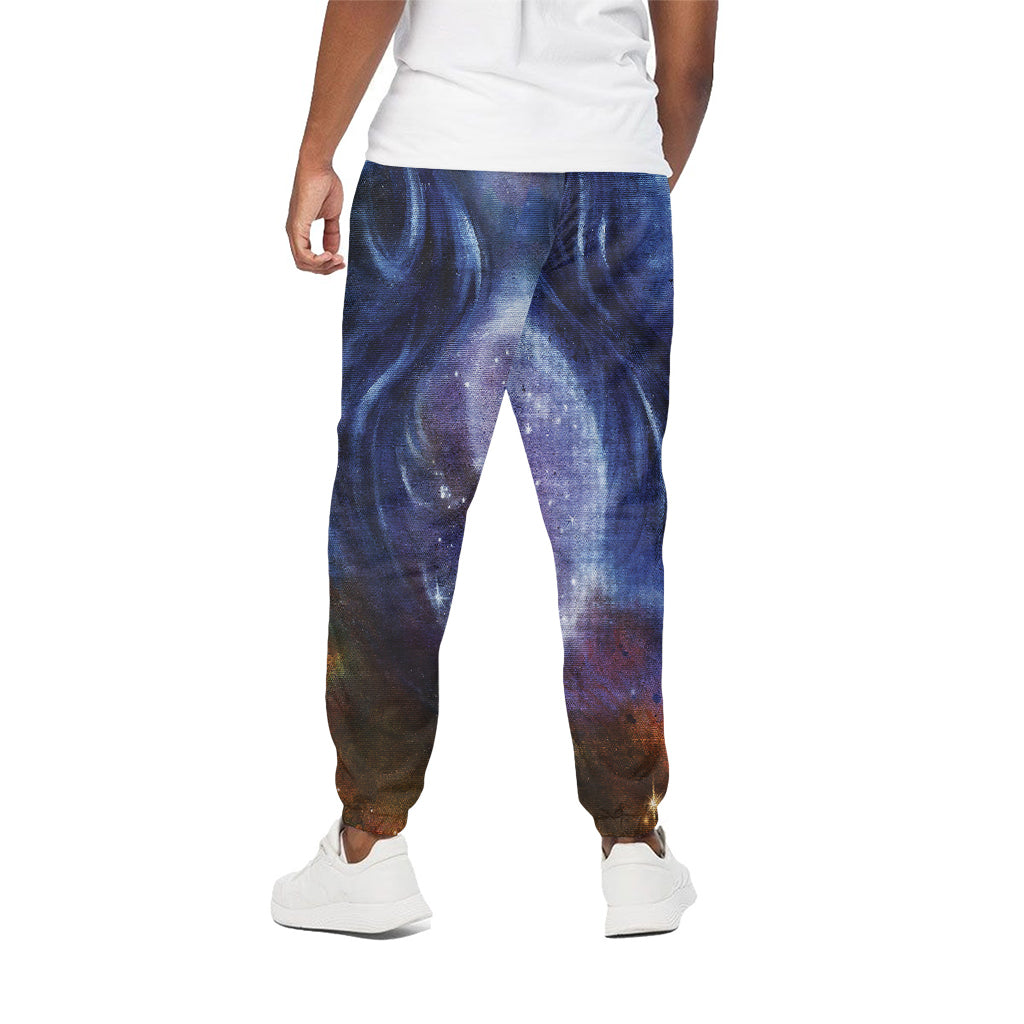 Woman Space Yin Yang Painting Print Cotton Pants