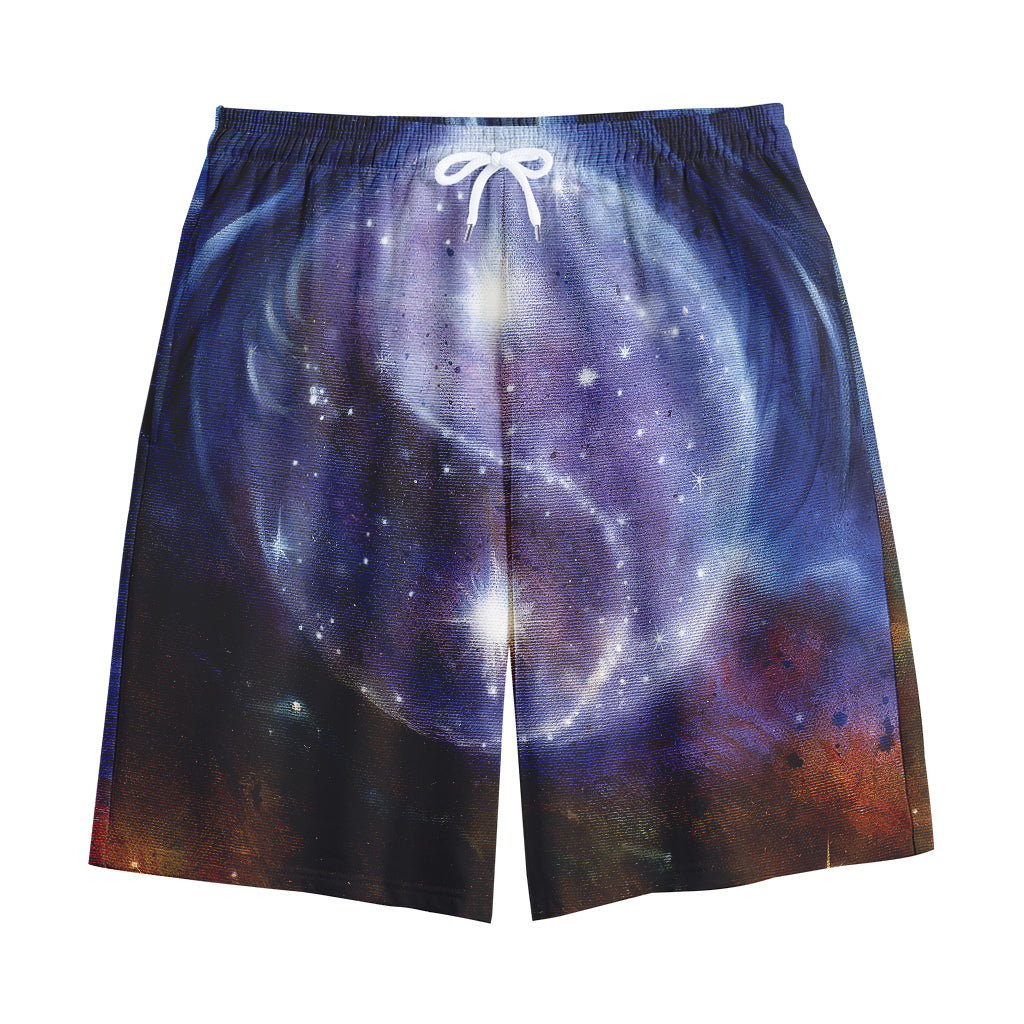 Woman Space Yin Yang Painting Print Cotton Shorts