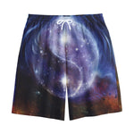 Woman Space Yin Yang Painting Print Cotton Shorts