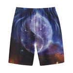 Woman Space Yin Yang Painting Print Cotton Shorts