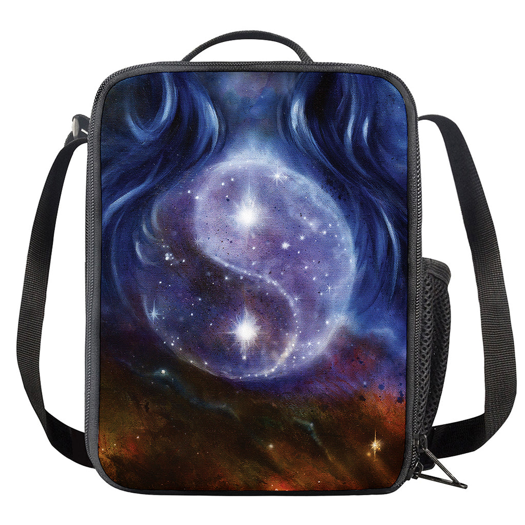 Woman Space Yin Yang Painting Print Crossbody Lunch Bag