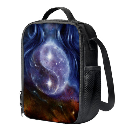 Woman Space Yin Yang Painting Print Crossbody Lunch Bag