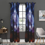 Woman Space Yin Yang Painting Print Curtain