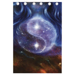 Woman Space Yin Yang Painting Print Curtain