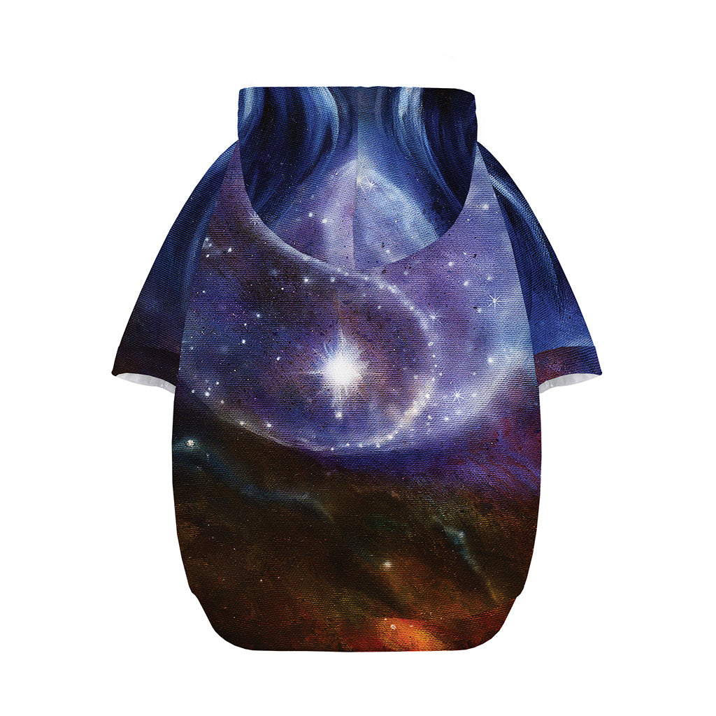 Woman Space Yin Yang Painting Print Dog Zip Up Hoodie