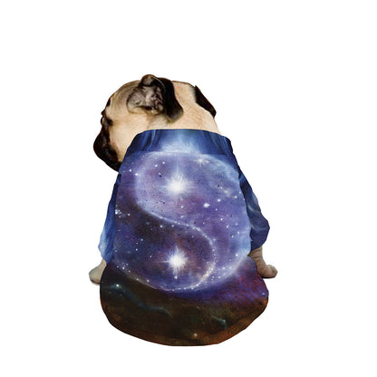 Woman Space Yin Yang Painting Print Dog Zip Up Jacket