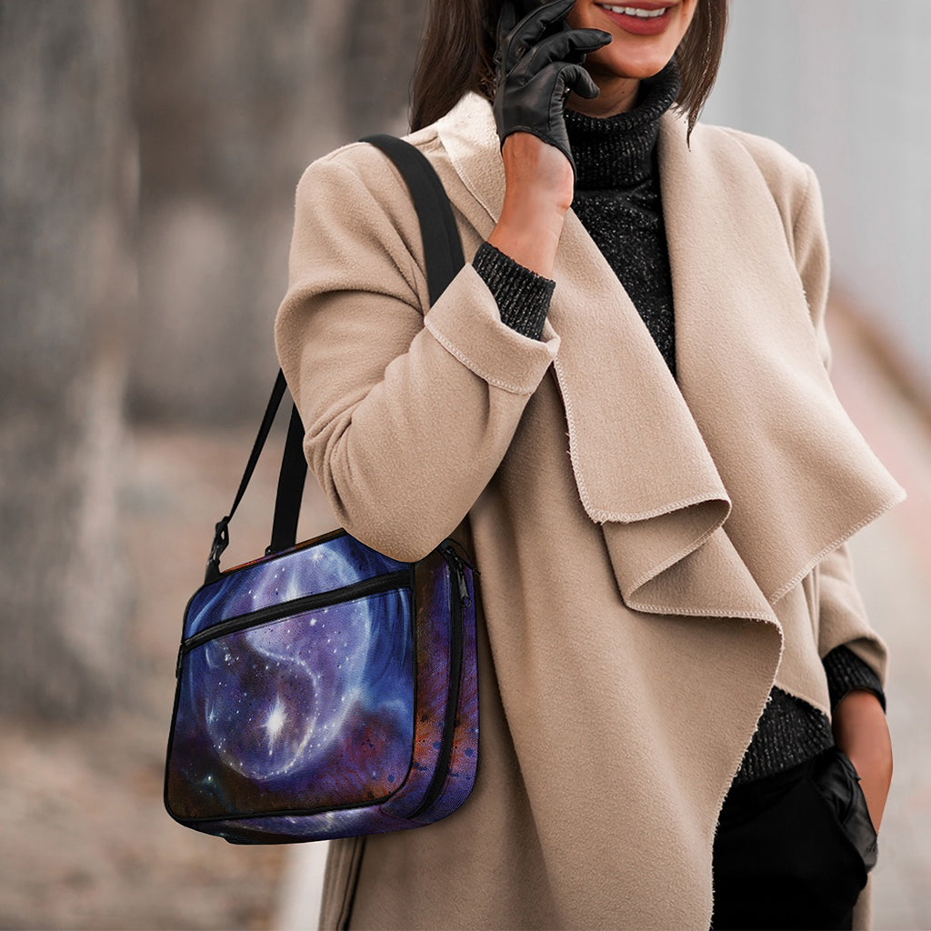 Woman Space Yin Yang Painting Print Double Strap Bible Bag