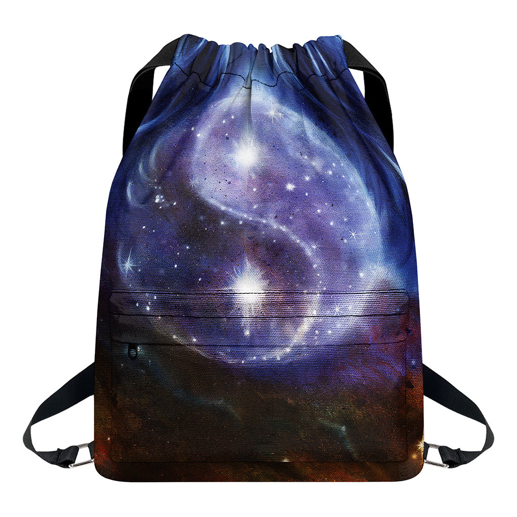 Woman Space Yin Yang Painting Print Drawstring Backpack