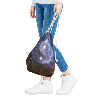 Woman Space Yin Yang Painting Print Drawstring Bag