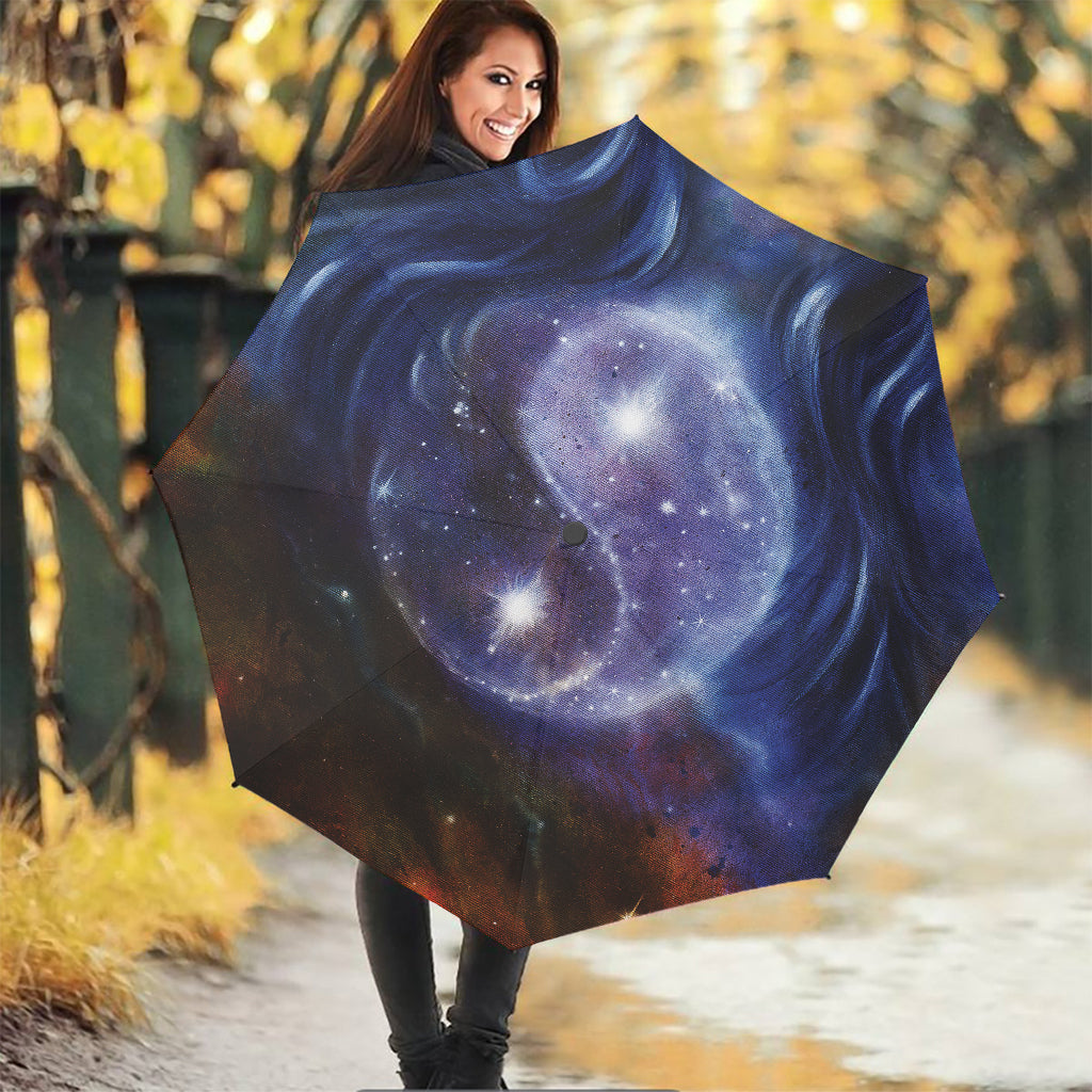 Woman Space Yin Yang Painting Print Foldable Umbrella