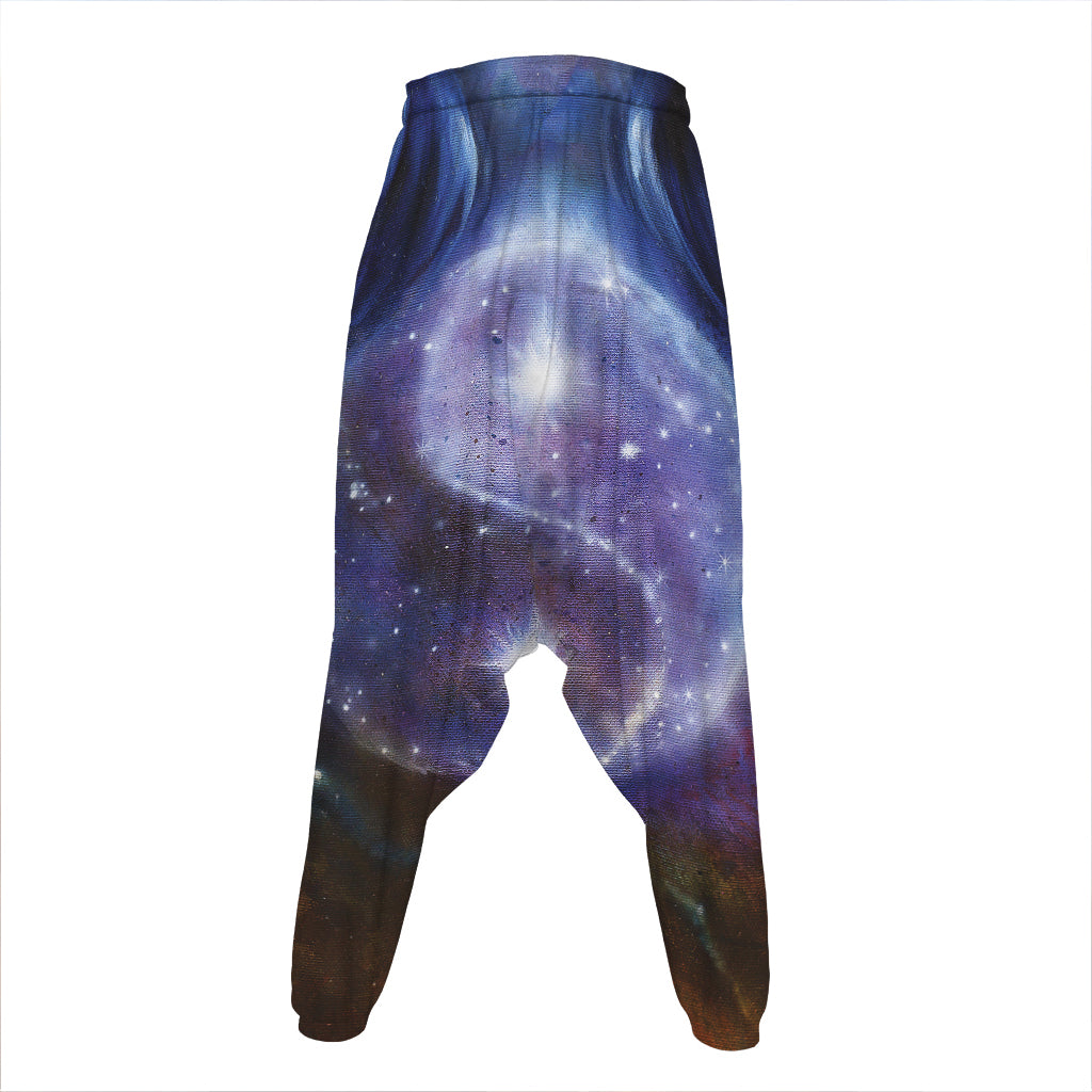 Woman Space Yin Yang Painting Print Hammer Pants