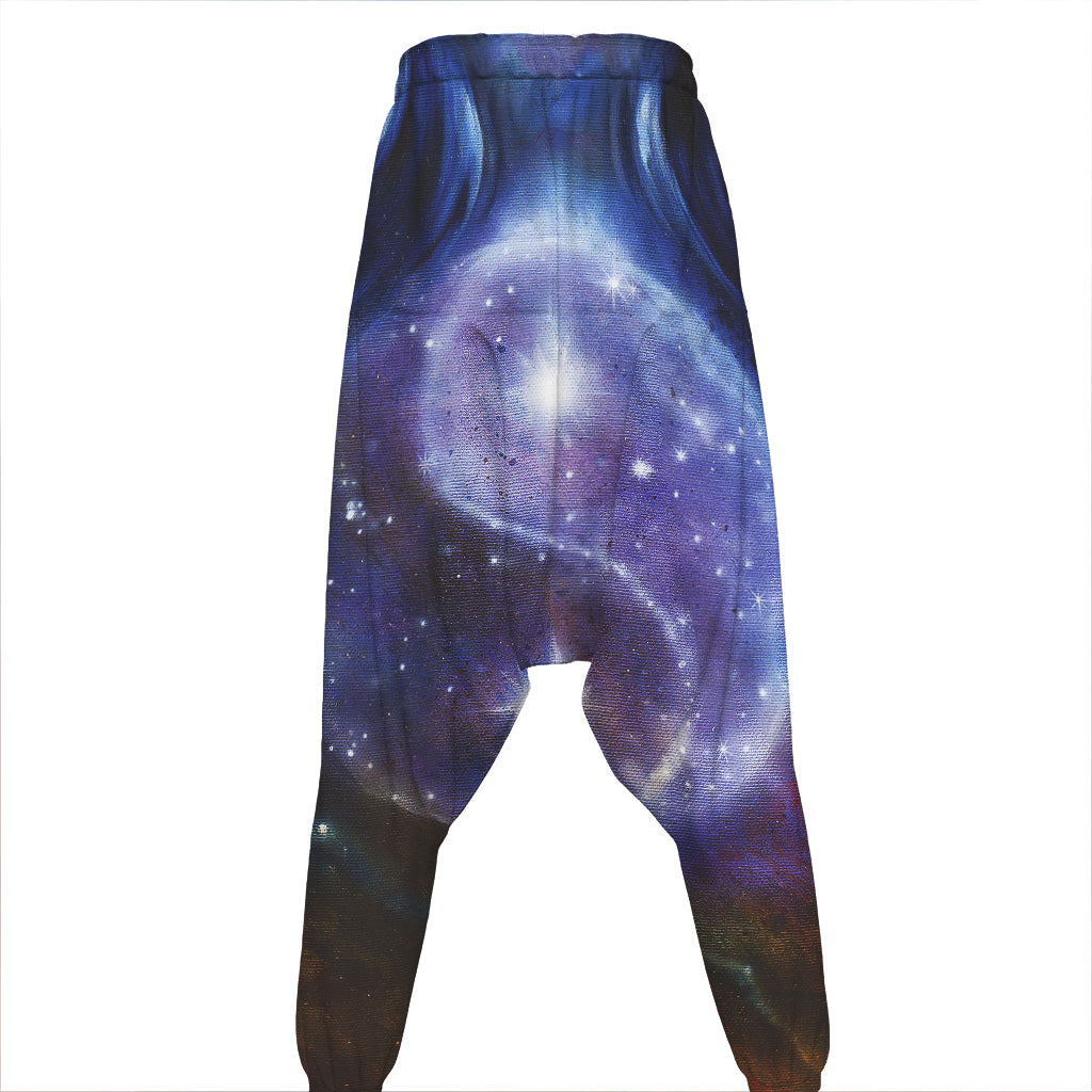 Woman Space Yin Yang Painting Print Hammer Pants