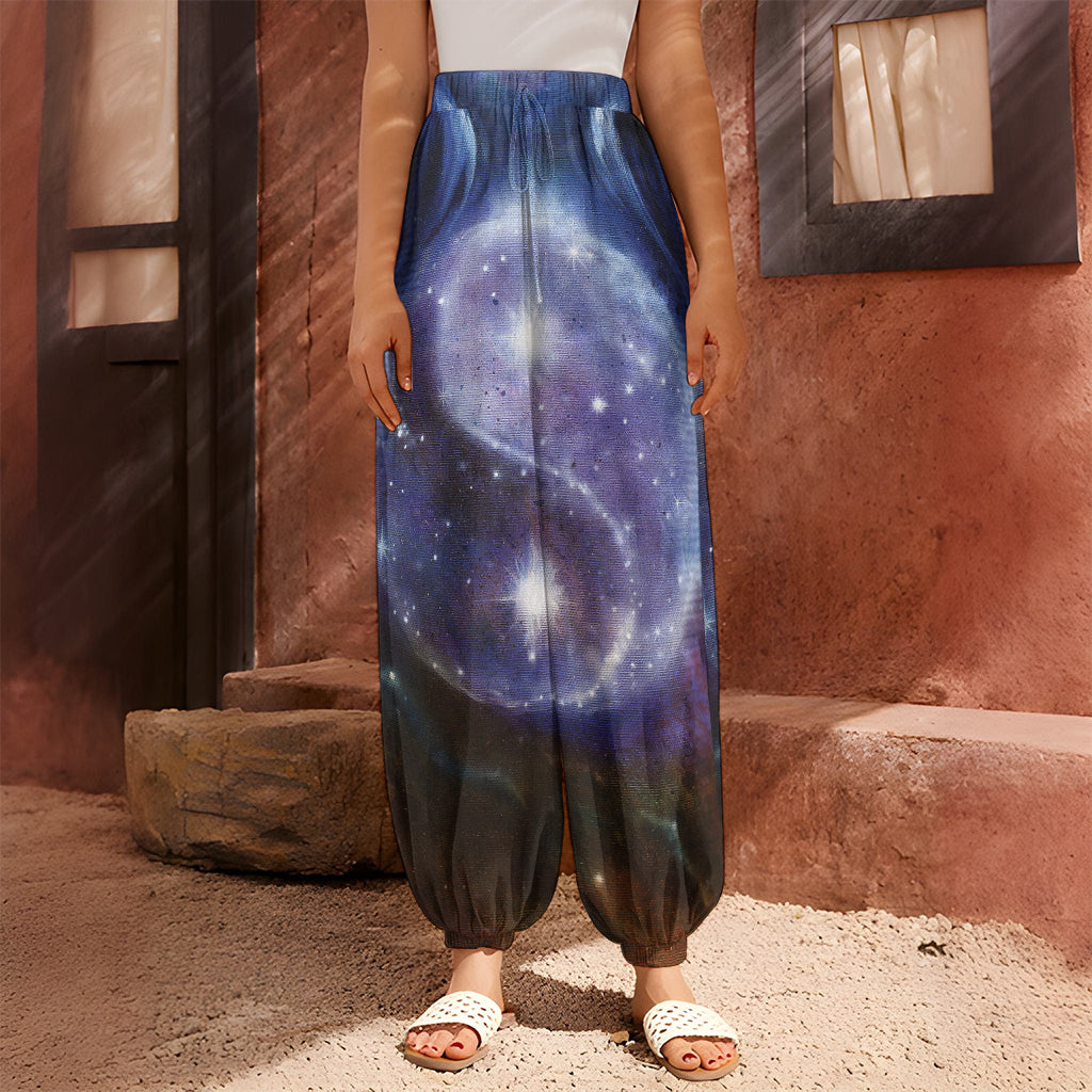 Woman Space Yin Yang Painting Print Harem Pants