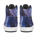 Woman Space Yin Yang Painting Print High Top Leather Sneakers