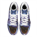 Woman Space Yin Yang Painting Print High Top Leather Sneakers