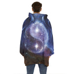 Woman Space Yin Yang Painting Print Hoodie Blanket