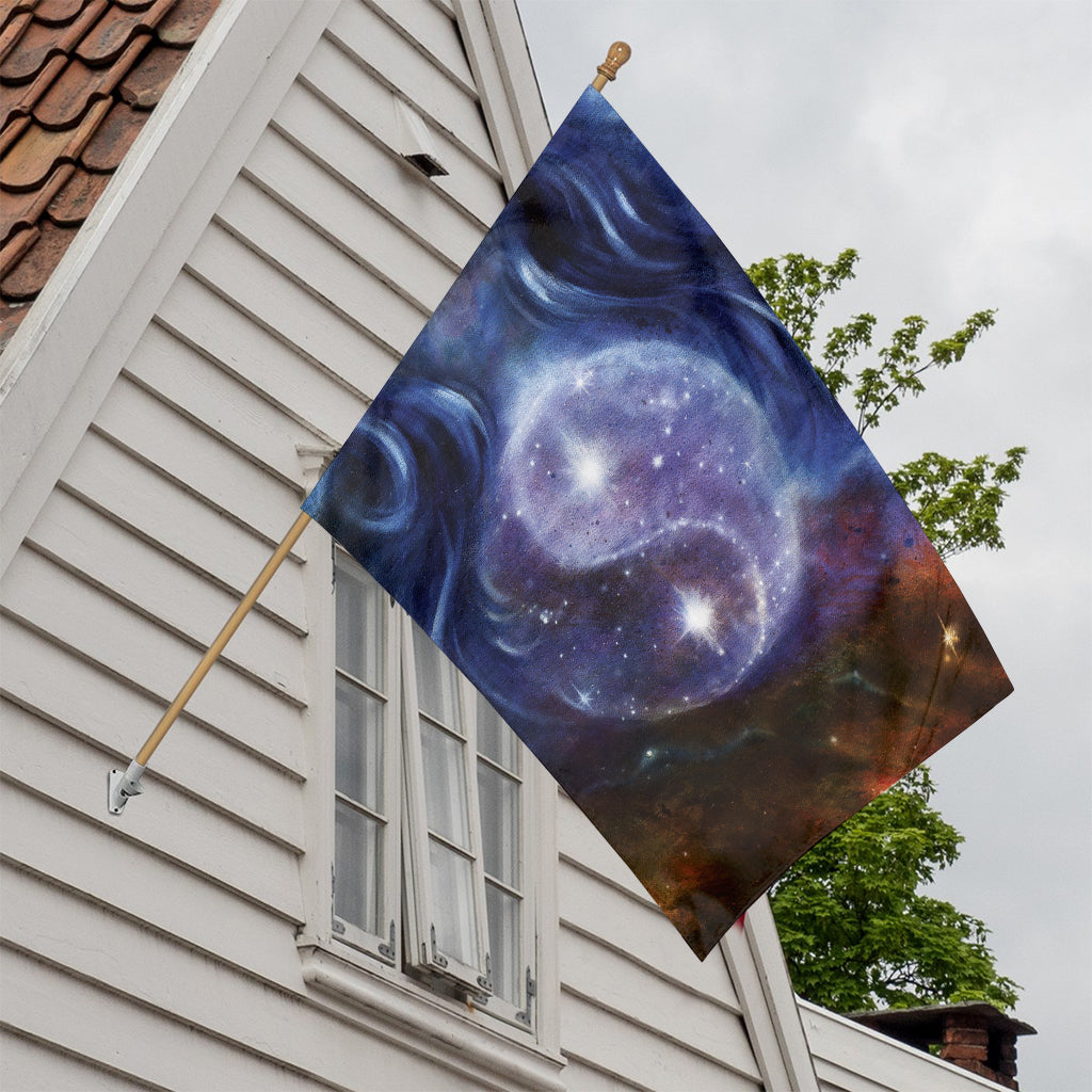 Woman Space Yin Yang Painting Print House Flag