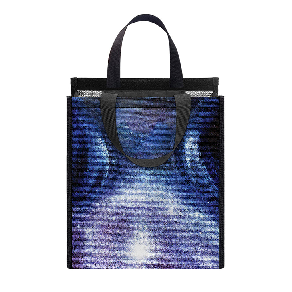 Woman Space Yin Yang Painting Print Insulated Lunch Tote