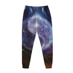 Woman Space Yin Yang Painting Print Jogger Pants
