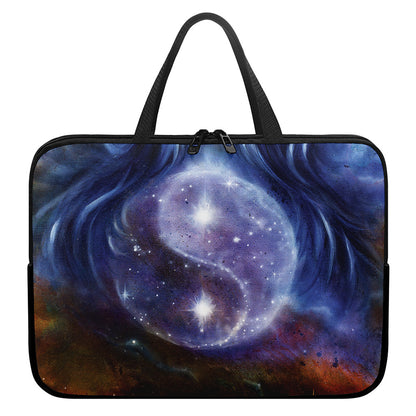 Woman Space Yin Yang Painting Print Laptop Sleeve With Handle