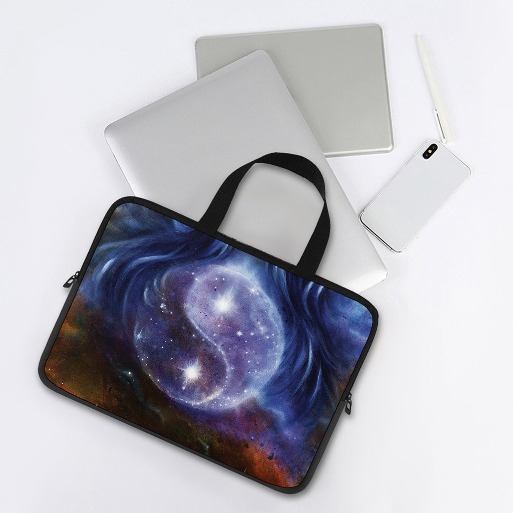 Woman Space Yin Yang Painting Print Laptop Sleeve With Handle