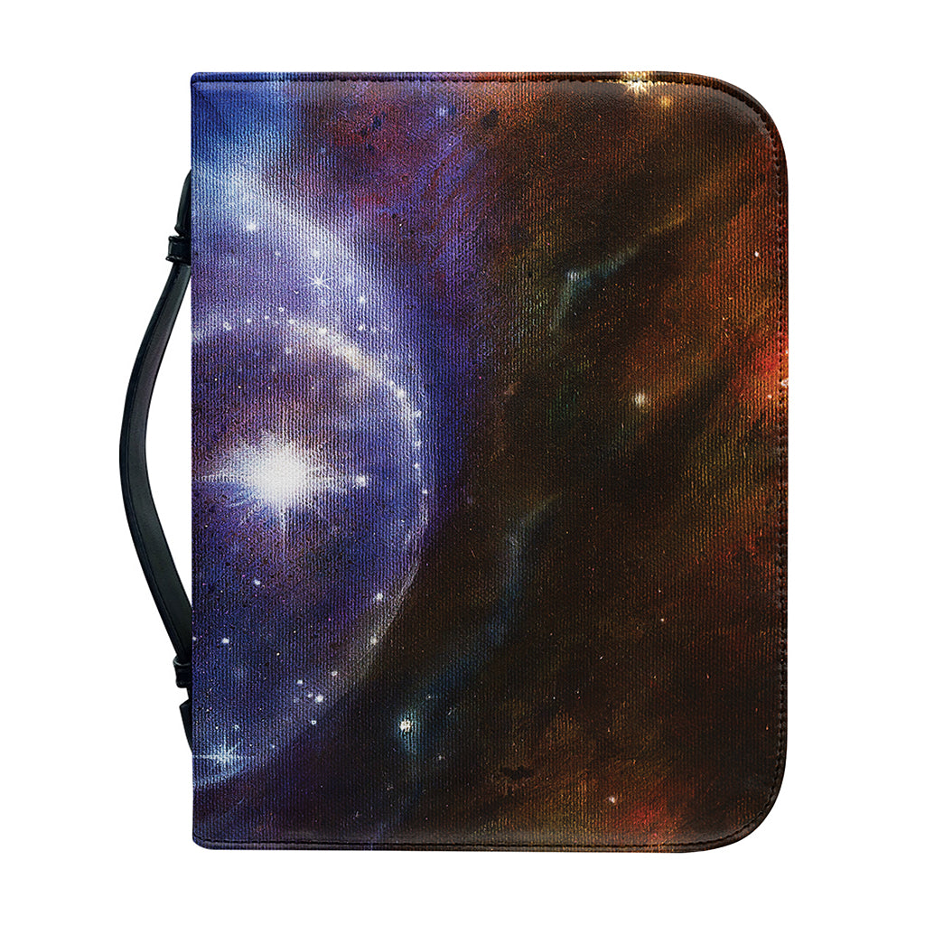 Woman Space Yin Yang Painting Print Leather Bible Cover